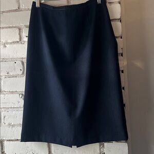 Classic Dark denim look Pencil Skirt with contrast stitching detail dark denim
